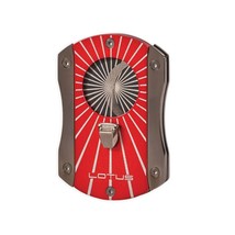 Lotus Deception Techni-Color Cigar Cutter Red Twin Blade Compact Cut408TC - $54.69 CAD