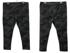 George Plus Women&#39;s Printed Basic Leggings - Camouflage Black/Gray Size ... - $13.99