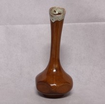Van Briggle Bud Vase Brown Faceted Sides 7&quot; Tall x 3&quot; - £19.48 GBP