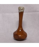 Van Briggle Bud Vase Brown Faceted Sides 7&quot; Tall x 3&quot; - £19.71 GBP