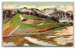 Beartooth Plateau Switchbacks Cooke City Highway Montana UNP LInen Postcard Z2 - £2.29 GBP