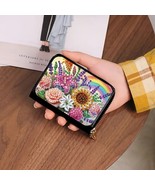 Sunflower Flower Rainbow Minimalist Credit Card Organizer Purse Diamond Jewel Ar - $21.92 CAD