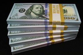 Full Print Prop Movie Money - 10K Prop Money Real Looking New Style Copy $100s - £9.72 GBP