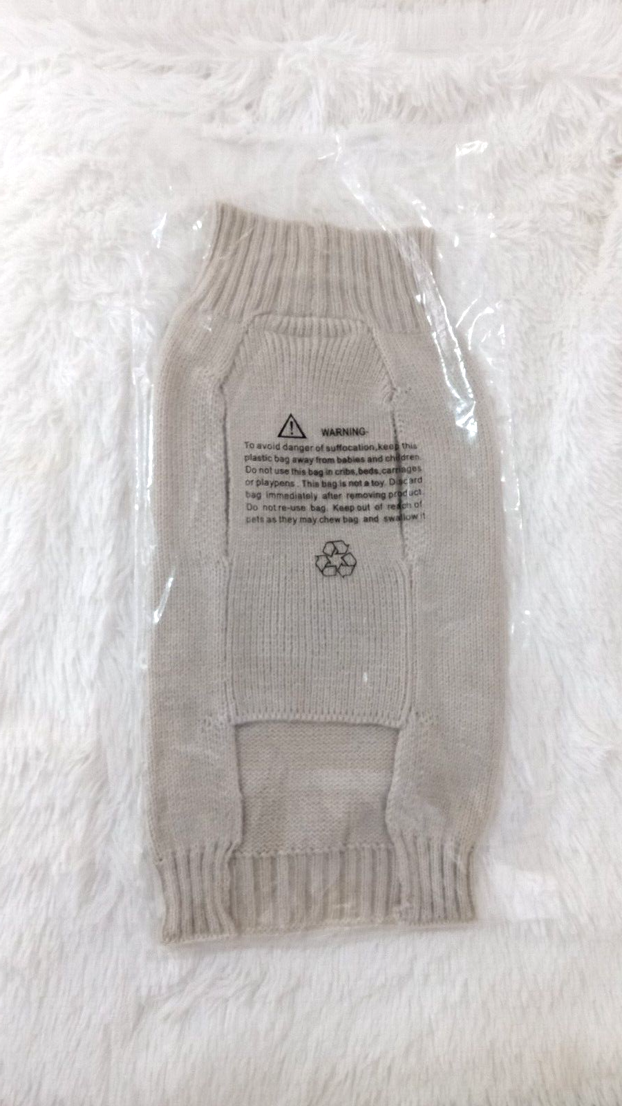 House of Barker Knit/Paw Applique Dog Sweater - Tan (M /17"-20" Chest Girth) NEW Item image 5
