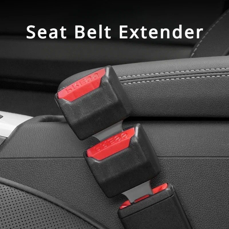 2Pcs Car Seat Belt Clip Extender Safety Seatbelt Lock Buckle Plug Thick Insert - £9.79 GBP