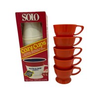 Vintage Lot Of 5 Solo Cozy Cups w/ COMPLETE Box Of 50 7oz Refill Cups - $24.73