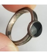 size 6.5 &quot;Boma&quot; Sterling Silver &amp; Black Onyx ladies ring band 925 Estate... - $655.52 MXN