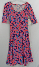 Womens LuLaRoe Dress Nicole XS Navy Multi-Colored Dots NWT - $19.60