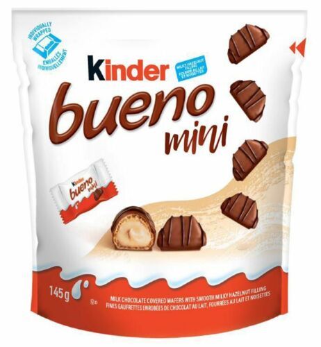 8 X bags Kinder Bueno Mini Chocolate and Hazelnut Cream Candy Bars 97g Each - £36.39 GBP
