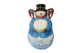 Ceramic Christmas Snowman Cookie Jar 2001 Pennies From Heaven 132114 12&quot;... - £19.78 GBP