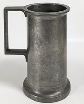 Antique French Pewter Heavy Tankard Demi Litre Measuring Cup With Crown ... - $33.20