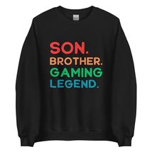 Son Brother Gamer Legend Funny Sweatshirt | Video Games Player Gaming Un... - £22.73 GBP+