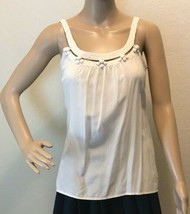 Beth Bowley Anthropology Silk Side Zip Sleeveless Top Size S - $42.17