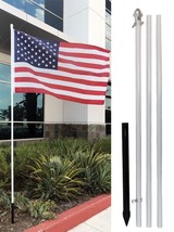10&#39; Foot White Aluminum Flag Pole Kit NO FLAG - $48.88