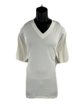 Allora Men&#39;s Cream T-shirt Dressy Knit V-Neck Corded Pattern Sizes L - 2XL - £15.73 GBP