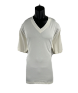 Allora Men&#39;s Cream T-shirt Dressy Knit V-Neck Corded Pattern Sizes L - 2XL - £15.67 GBP