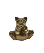 Vintage Solid Brass Teddy Bear Figurine Statue Sculpture 2.5 inch  Made ... - $12.19