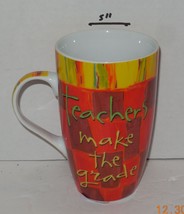 &quot;Teachers Make the Grade&quot; Coffee Mug Cup Ceramic Its Just a Job Joyce Sh... - £7.75 GBP