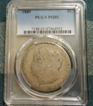 1889-P Morgan Silver Dollar — PCGS PO01 — Low BALL PO 01 POOR  $1 POP OF... - £274.63 GBP