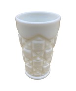 Westmoreland White Milk Glass Tumbler Old Quilt Pattern 4” - £6.95 GBP