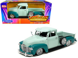 1953 Chevrolet 3100 Pickup Truck Lowrider Light Green and Teal Two-Tone &quot;Low Rid - $42.27