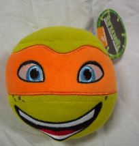 Teenage Mutant Ninja Turtles Michelangelo Ball 4&quot; Plush Stuffed Animal Toy New - £13.14 GBP