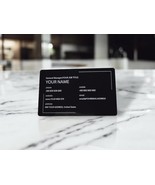 Personalized Metal Business Cards,  Custom Made Laser Engraved Black Sin... - $4.95