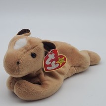 Ty Beanie Baby Derby the Horse 8&quot; Beanbag Plush Tan Brown Yarn Mane 1995... - £10.40 GBP