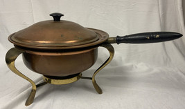 Vintage Chafing Dish Copper Pan With Handle - $40.06