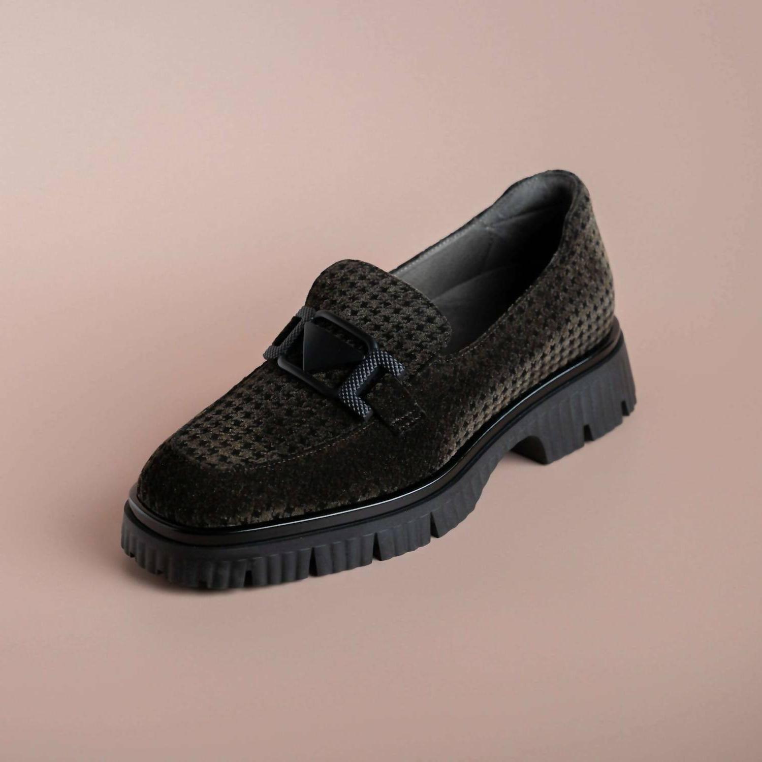 Softwaves Women&#39;s Varena Loafers Black/brown Houndstooth - $106.00
