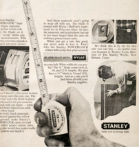 1966 Stanley Measuring Tape Advertisement Tools Construction Building DWF28 - $27.43 CAD