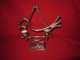 Star of David Dove of Peace candlestick 24k gold .925 silver - £7.55 GBP