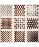 ArtEase Geometric Stencils - 9 Pack Reusable Templates for Painting on W... - $38.34 CAD