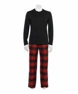 Croft &amp; Barrow Mens Lg 2 Piece Pajama Set Long Sleeve And Plaid Flannel ... - $31.97 CAD