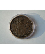King Saint Stephen, Szent István Király, Hungarian collector coin, UNC patinated - $24.00