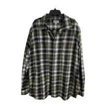 Carhartt Mens Shirt Adult Size 2XL Tall Button Up Brown Black Plaid Long... - £45.54 GBP