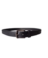 Mens Size 40/42 Bonded Leather Dress Belt Black Career Casual Accessory - £9.40 GBP