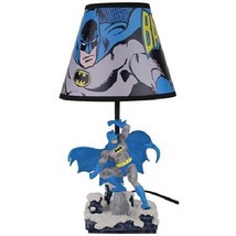 DC Comics Batman Figure in Fighting Stance Ceramic Desk Lamp 2012 NEW No... - $58.04