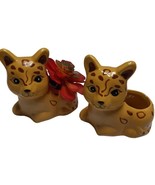 Jay the Jaguar Boho Jungle Decor Planters (2) Mini Yellow Ceramic Succul... - $238.69 MXN Jay the Jaguar Boho Jungle Decor Planters (2) Mini Yellow Ceramic Succul... - $238.69 MXN
