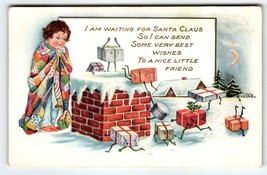 Christmas Postcard Human Like Presents Gifts With Legs Arms Fantasy Whitney 1915 - £23.93 GBP