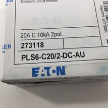 Eaton Moeller PLS6-C20/2DC-AU Miniature Circuit Breaker 20A 10kA 2 Pole 273118 - £12.55 GBP