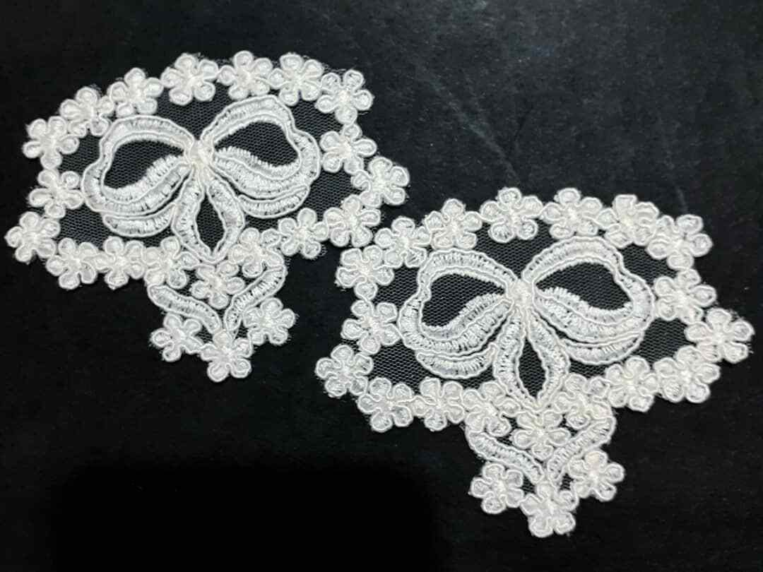 Embroidered tulle lace application cm 9 Sweet Trims 16008 - $2.74