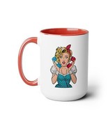 PopArt Girl on Telephone 15oz Coffee Mug - $14.95