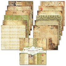 12 * 12 Vintage Scrapbook Paper Pad - Two Of 12 Colors Frame Material Paper Sing - £22.11 GBP