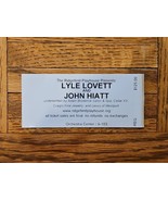 Lyle Lovett and John Hiatt Concert Ticket Stub - Ridgefield Connecticut ... - €11,14 EUR