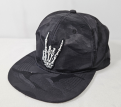 Skeleton Hand Hang Loose Black Eagle Camo Hat Cap Snapback - £14.34 GBP