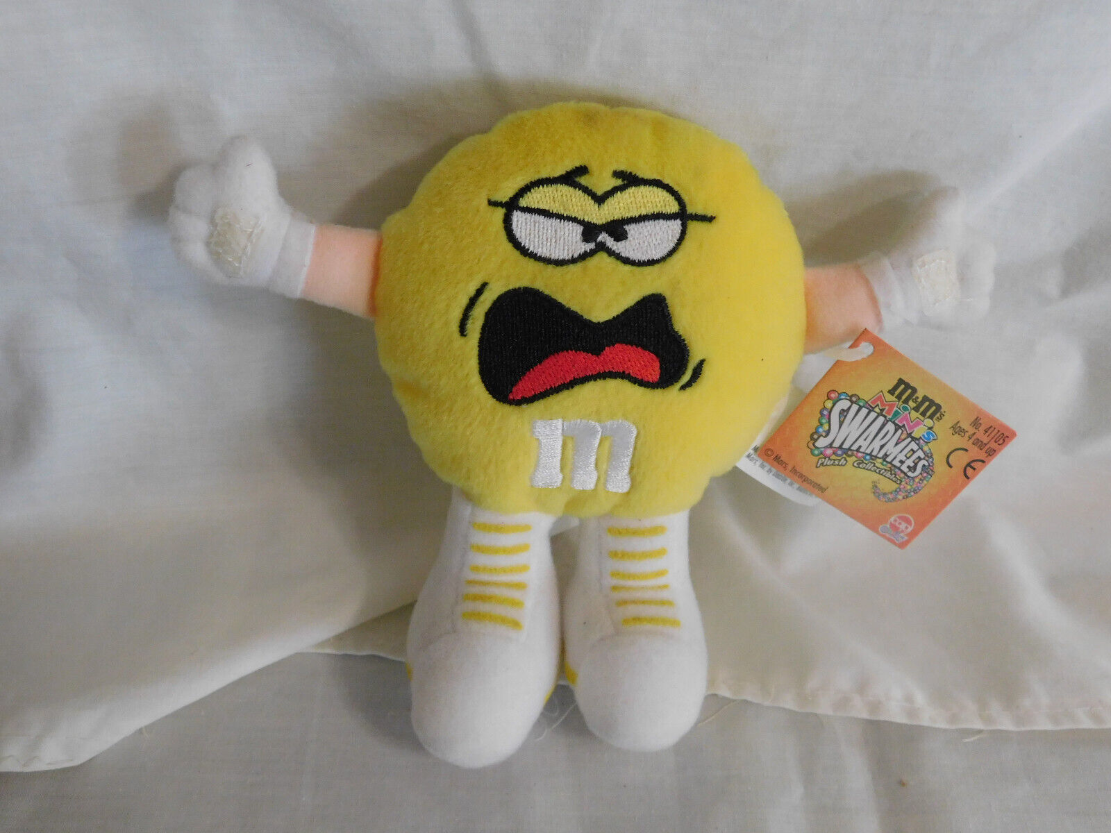 M M's Yellin Yellow Swarmees Plush Stuffed toy 1998 4 1/2 Inches Tall - $7.99