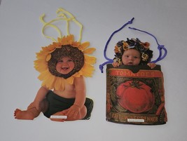 2 Anne Geddes Gift Bags Tomato Sunflower Baby Lot NEVER USED - £12.19 GBP