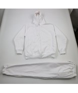 Vtg Streetwear Mens XL Blank Heavyweight 2 Piece Sweatpants Suit Hoodie ... - £93.38 GBP