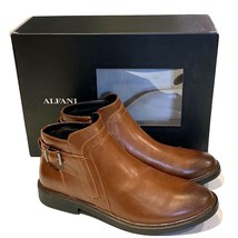 New Alfani Men&#39;s Boots Size 9 Rogan Chelsea Boots Tan Zipper Closure Cas... - £35.39 GBP